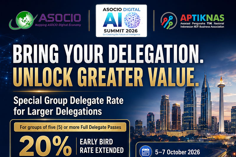 ASOCIO Digital & AI Summit 2026 အတွက် Early Bird ကာလကို တိုးမြှင့်လိုက်ပါပြီ !